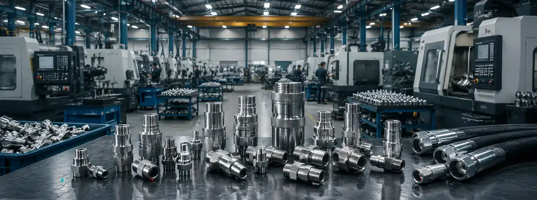 Hydraulic fittings produced at our Rajkot plant