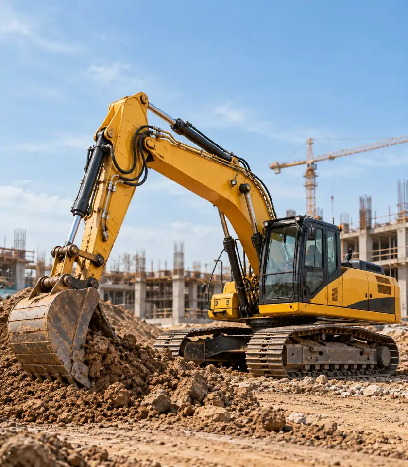 Construction Equipment hydraulic fittings application