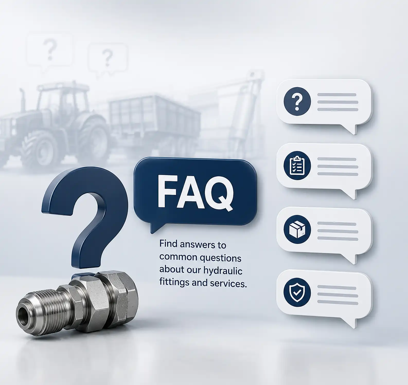 Frequently asked questions about our hydraulic fittings